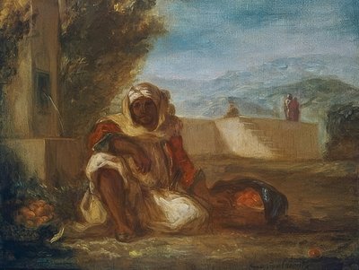 Appelsinselger i Marokko. Rundt 1835 av Ferdinand Victor Eugene Delacroix