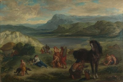 Ovid blant skyterne. 1859 av Ferdinand Victor Eugene Delacroix