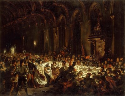 Attentatet på biskopen av Liège av Ferdinand Victor Eugene Delacroix