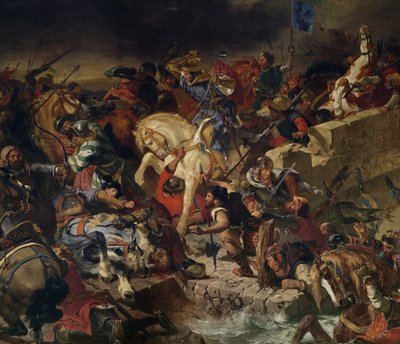 Slaget ved Taillebourg, 21. juli 1242 av Ferdinand Victor Eugene Delacroix