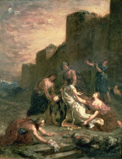 The Martyrdom of St. Stephen, 1860 av Ferdinand Victor Eugene Delacroix