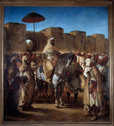Sultanen av Marokko Muley Abd Err Rahman av Ferdinand Victor Eugene Delacroix
