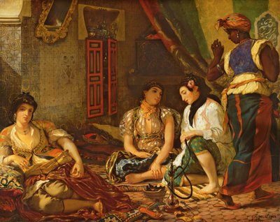 Kvinnene i Alger i leiligheten deres av Ferdinand Victor Eugene Delacroix