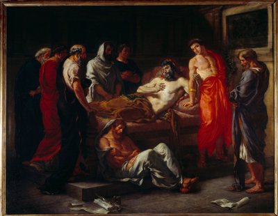 Marc Aureles død (121-180). Maleri av Eugene Delacroix (1798-1863) av Ferdinand Victor Eugene Delacroix