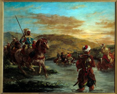 Passasjen til en gjest i Marokko. Maleri av Eugene Delacroix (1798-1863) av Ferdinand Victor Eugene Delacroix