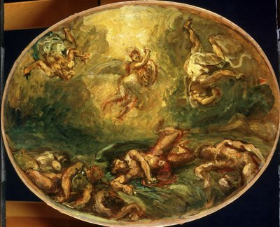 Triumf av St. Michael av Ferdinand Victor Eugene Delacroix