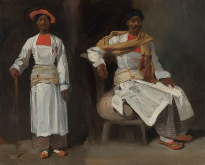 To studier av en inder fra Calcutta, sittende og stående, ca. 1823–1824 (olje på lerret) av Ferdinand Victor Eugene Delacroix