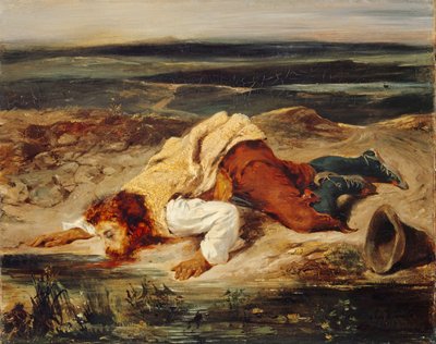 Såret Brigand (romersk hyrde), ca. 1825 av Ferdinand Victor Eugene Delacroix