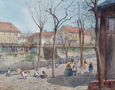 Kjedebroen over Wien-elven av Ferdinand Weckbrodt