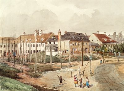 Forstads byggeplass av Ferdinand Weckbrodt