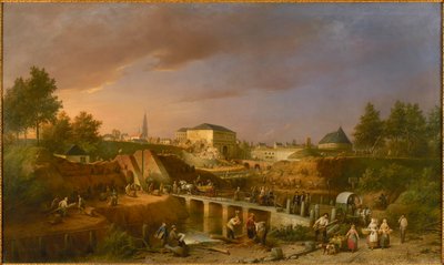 Riving av Sint-Jorispoort The Gate of Saint George i 1866, 1869. av Ferdinand de Braekeleer the Elder