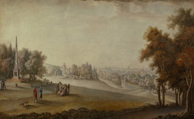 Utsikt over parken i Tsarskoye Selo, 1793 av Ferdinand de Meys