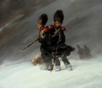 Grenadierer i snøen av Louis Ferdinand von Rayski