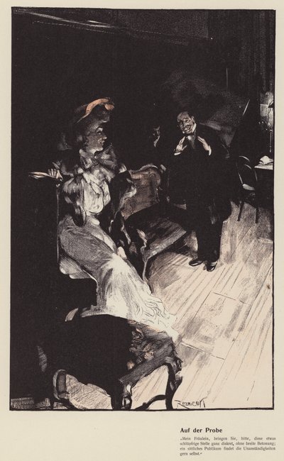 En test (fargelitho) av Ferdinand von Reznicek