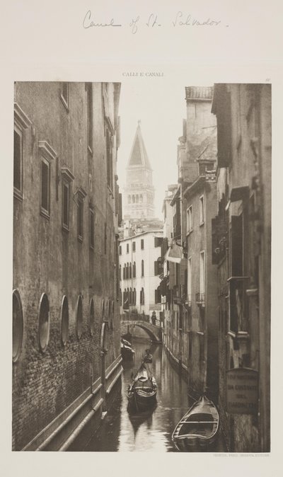 Canal of St. Salvador av Ferdinando Ongania