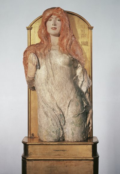 Halvfigur av en nymfe ("Vivien") av Fernand Khnopff