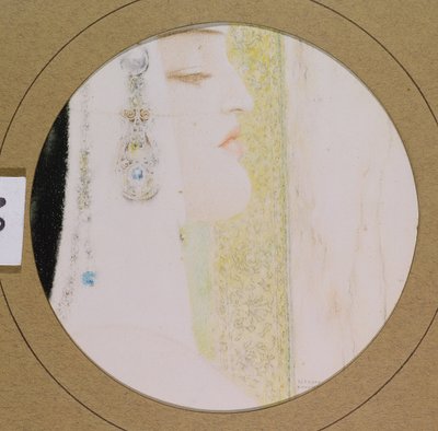 Head of a Woman, ca. 1908 (pastell på papir) av Fernand Khnopff