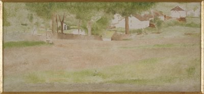 Landskap med bro ved Fosset av Fernand Khnopff