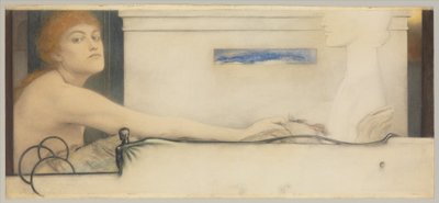 Offeret, 1891 av Fernand Khnopff