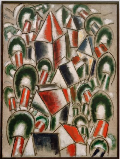 Häuser zwischen Bäumen von Fernand Leger