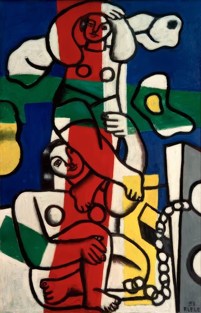 Flerfargede akrobater av Fernand Leger