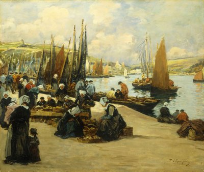 På kaien, Audierne av Fernand Legout Gerard