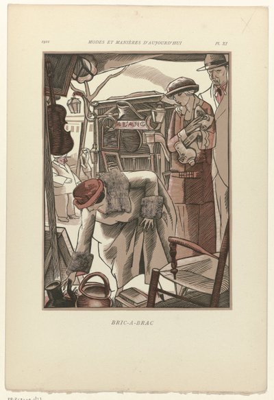 Dagens moter og manerer, 1922, Pl. 11: Bric-A-Brac av Fernand Siméon