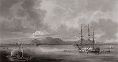 Utsikt over Rio de Manila (litografi) av Fernando Brambila