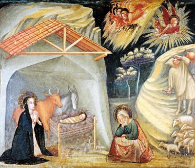 Detaljer om Jesu fødsel i Betlehem av Ferrer Bassa