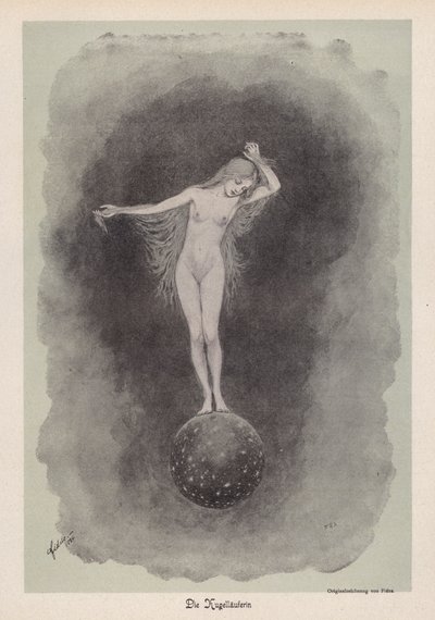 The Ball Runner (litho) av Fidus