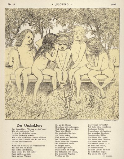 Den utakknemlige (litho) av Fidus