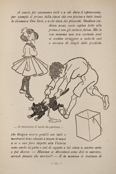Illustrasjon fra en barnebok, ca.1920-30 av Filiberto Scarpelli