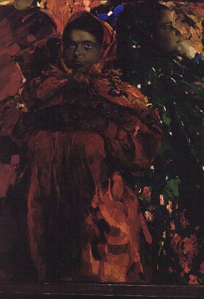 Bondekvinner (Babas) (olje på lerret) av Filipp Andreevic Maljavin