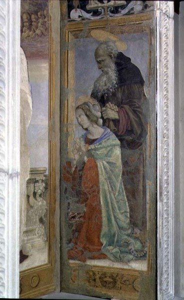 SS. Anthony og Lucy, detalj fra tabernaklet til Canto al Mercatale, 1498 av Filippino Lippi