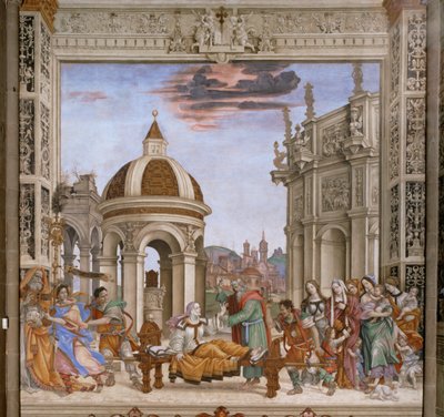 Sankt Johannes Evangelist gjenoppliver Drusiana (maleri) av Filippino Lippi