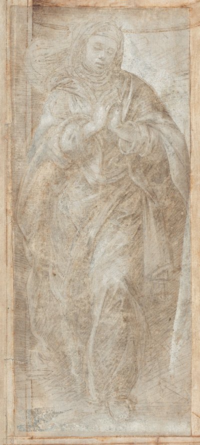 Stående kvinne med hendene i bønn av Filippino Lippi