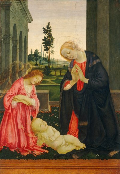 Tilbedelsen av barnet av Filippino Lippi