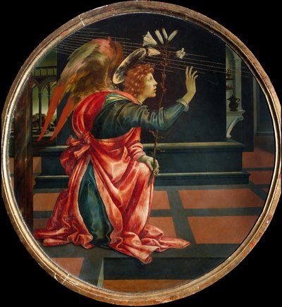 Bebudelsen, 1483 (olje på trepanel) av Filippino Lippi