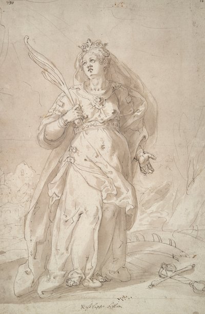 Den hellige Katarina av Alexandria av Filippo Bellini