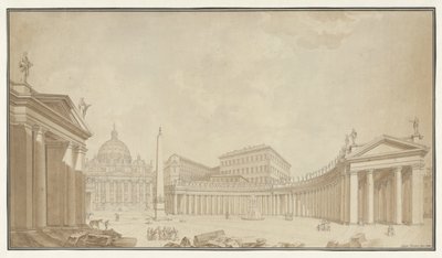 Utsikt over Petersplassen i Roma av Filippo Citaroni
