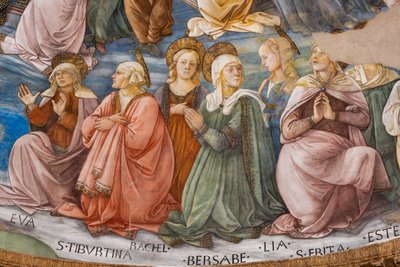 Hellige, detalj av Marias kroning av Filippo Lippi