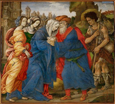 Møtet mellom Joachim og Anna (maleri på lerret) av Filippo Lippi