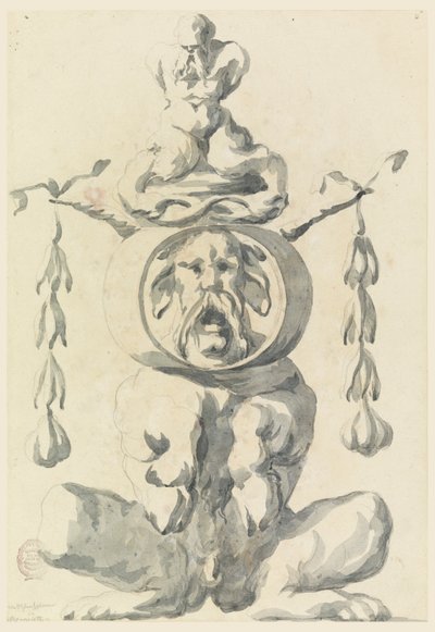 Tegning, grotesk figur, 1550–1625 av Filippo Marchionni