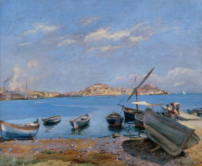 Portoferraio sett fra San Giovanni av Filippo Marfori Savini