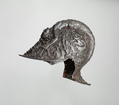 Burgonet, 1543 (stål, gull, tekstil) av Filippo Negroli
