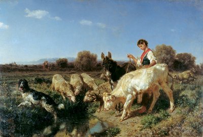 Ved vannhull av Filippo Palizzi