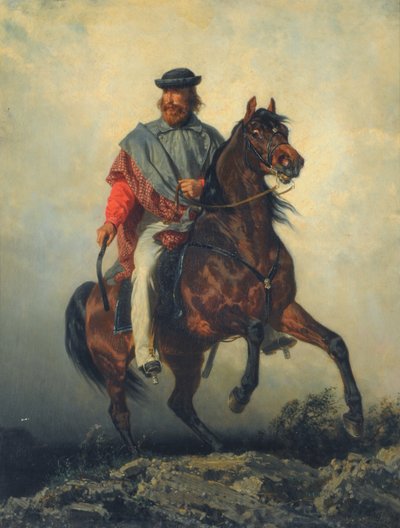 Garibaldi til hest av Filippo Palizzi