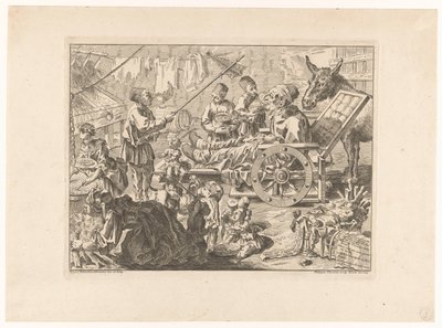 Pulcinella i en rullestol av Filippo Vasconi