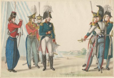 Tsar Alexander I og russiske offiserer, 1815 av Finert