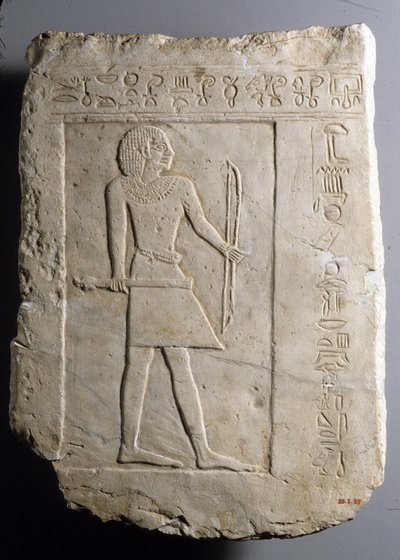 Begravelsesstela til buemannen Semin, ca. 2120–2051 f.Kr. (malt kalkstein) av First Intermediate Period Egyptian